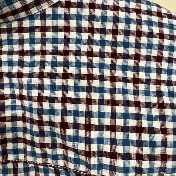 J crew plaid blue and button down   Size M - Picture 4 of 5